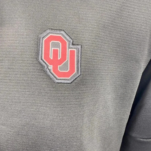 NEW Nike Oklahoma Sooner Football On Field 1/4 Zip Jacket Gray Red Mens Large - Picture 9 of 10